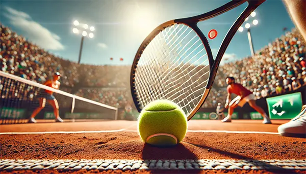 Tennis Spieler in Aktion