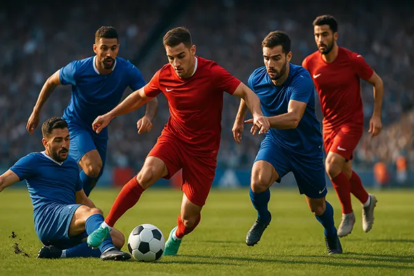 Joueurs sur terrain