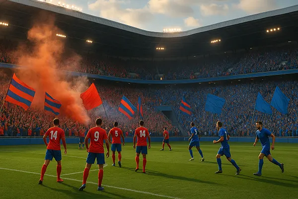 Supporters rivaux bruyants